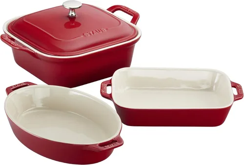 Miniatura 9 de STAUB Juego de platos rectangulares de cerámica para hornear de 2 piezas - Citron