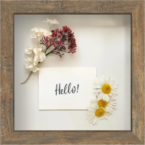 Miniatura 47 de FrameWorks Marco de Caja de Sombra de Madera Negra de 8" x 8" – Vitrina con Parte Trasera de Fieltro Suave, Caja de Memoria con Vidrio Templado