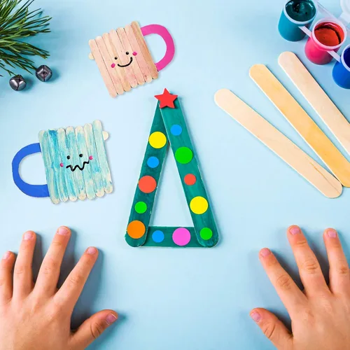 Miniatura 9 de WISYOK 240 palitos de madera natural, palitos de paleta, palitos para manualidades de 4.5 pulgadas, ideales para artes y manualidades en casa