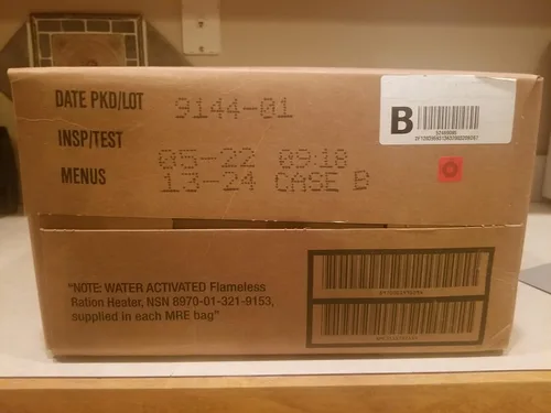 Miniatura 2 de Mre 2018 Inspector de fechas de comidas,listo para comer, caja de 12 genuino excedente US Militar.
