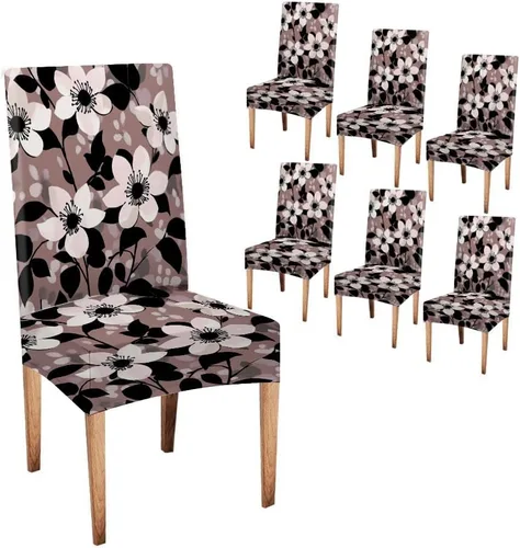Miniatura 17 de CAPSCEOLL Fundas para Sillas De Comedor 4, Funda elástica para silla de comedor, lavable de elastano, fundas para sillas Parsons de cocina, Fundas