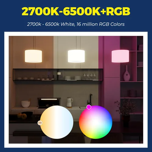 Miniatura 5 de Lightinginside - Bombillas inteligentes de 60 W equivalentes, bombilla WiFi inteligente compatible con Alexa/Google Assistant/Smart Life, A19 E26