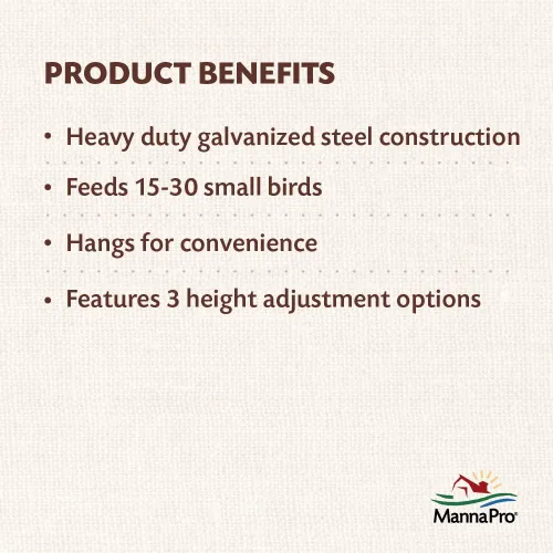 Miniatura 4 de Alimentador colgante para aves Harris Farms , Metal