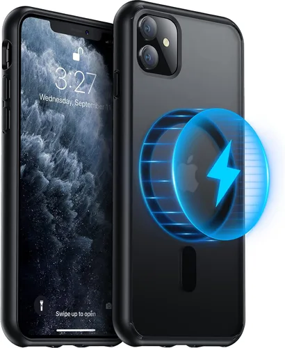 Miniatura 13 de Meifigno Funda magnética para iPhone 11, [protección de grado militar y compatible con Magsafe], policarbonato mate translúcido con teclas