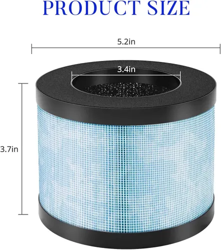 Miniatura 2 de HIFROM Paquete de 1 filtro de repuesto MK01, MK06 H13 True HEPA compatible con Aroeve MK01 MK06 MG01JH, Kloudi DH-JH01, Intelabe EPI080 EP1080