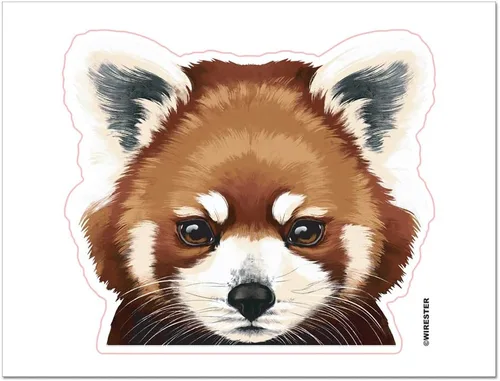 Miniatura 6 de FINCIBO 5 x 5 pulgadas, diseño de panda rojo removible, calcomanías de vinilo para iPad, MacBook, laptop (o cualquier superficie plana)