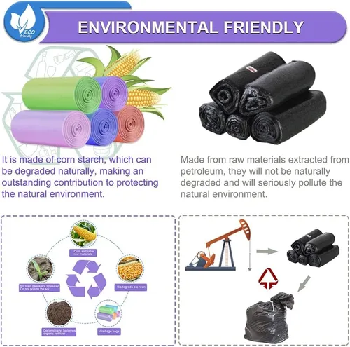 Miniatura 2 de Bolsas de basura pequeñas de 1.5 galones, bolsas de basura pequeñas para baño, forros sin perfume, bolsas de basura fuertes para cocina, bolsas