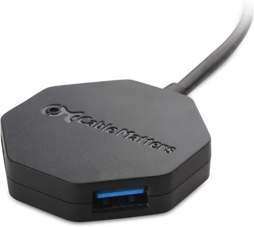 Miniatura 7 de Cable Matters Paquete de 3 cables de extensión cortos USB a USB (cable extensor USB macho a hembra) – 3 pies y Ultra Mini 4 puertos USB Hub