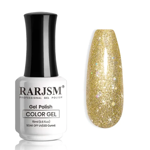 Miniatura 24 de RARJSM Esmalte de uñas de gel con purpurina de nieve, diamante brillante, gel de uñas de color blanco lechoso con pigmentos plateados y brillantes