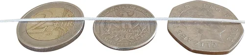 Miniatura 4 de Cordón de nailon de 0.039 pulgadas (0.039 in), multiuso, extra fuerte, hilo trenzado, joyería, collar, pulsera, hacer cuerdas, manualidades, Blanco