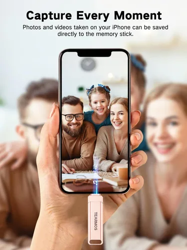 Miniatura 6 de Memoria Stick de 512 GB para iPhone Flash Drive, almacenamiento de teléfono para fotos y videos, copia de seguridad de archivos, compatible con Rosa