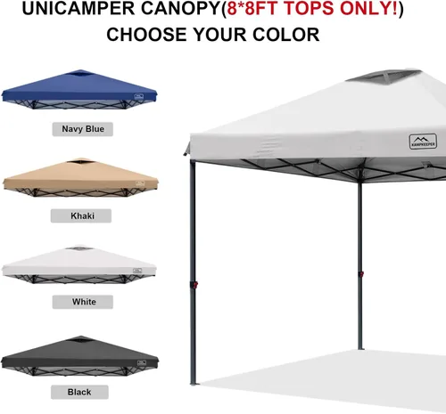 Miniatura 19 de KAMPKEEPER Cubierta de Repuesto Superior para Carpa Toldo Emergente con Ventilación de Aire y Correa Elástica Ajustable, Poliéster Resistente a Azul