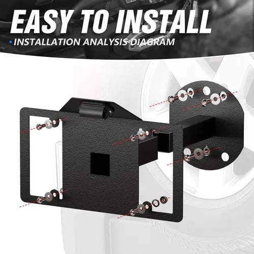 Miniatura 5 de para Wrangler JK TJ LJ YJ Montaje de Llanta de Repuesto con Marco de Matrícula y Luz LED Compatible con Jeep Wrangler JK JKU TJ LJ YJ 1987-2018