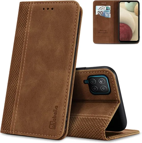 Miniatura 35 de AKABEILA Para Samsung A5 2017 Cartera Funda de Tarjeta de Crédito Titular Cierre Magnético Kickstand PU Cuero A Prueba de Golpes Flip Folio Libro