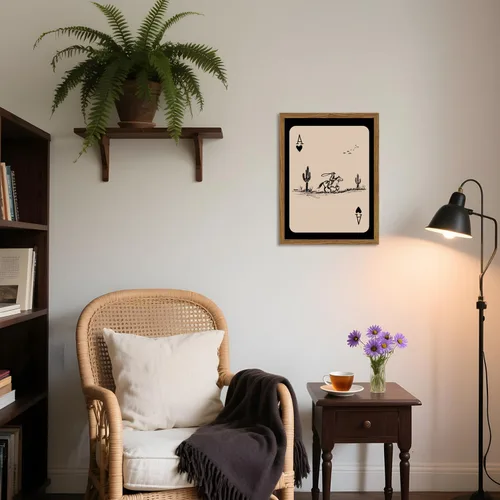 Miniatura 7 de Arte de pared de vaquero occidental, pintura vintage del suroeste de pared, impresiones en lienzo de cartas de juego occidentales, ilustraciones