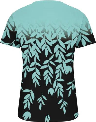 Miniatura 67 de Summer Shirts for Women 2025 Plus Size Short Sleeve Henley Tops Marble Floral Loose Tshirt Tee Casual Dressy Tunics