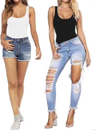 Miniatura 4 de MANGOPOP Bodysuit for Women Scoop Neck Sleeveless Ribbed Racerback Tank Tops