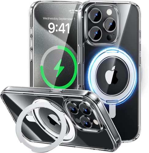 Miniatura 12 de MAGIC JOHN Soporte Magnético Invisible Giratorio 360° para Funda de iPhone 17 Pro [Botón de Control de Cámara] [Compatible con MagSafe] 16 FT Negro