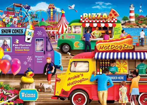 Miniatura 2 de Food Truck - Rompecabezas de 1000 piezas con obras de arte vibrantes y piezas duraderas, divertida actividad familiar, desafío cerebral