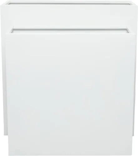 Miniatura 4 de Deco 79 Maceta de metal para interiores y exteriores, maceta rectangular grande, juego de 2 macetas de 28 pulgadas, 24 pulgadas de alto, color blanco