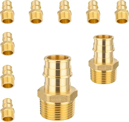 Miniatura 19 de Paquete de 2 accesorios de expansión Niikappu Pex-A, adaptador de flujo completo NPT hembra de 1 pulgada Pex-A x 1 pulgada, accesorio de tubería