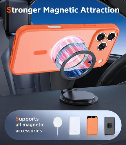 Miniatura 1465 de FNTCASE Funda para iPhone 13 Pro-Max: Fundas magnéticas transparentes compatibles con Magsafe Slim anti amarillamiento protección contra caídas