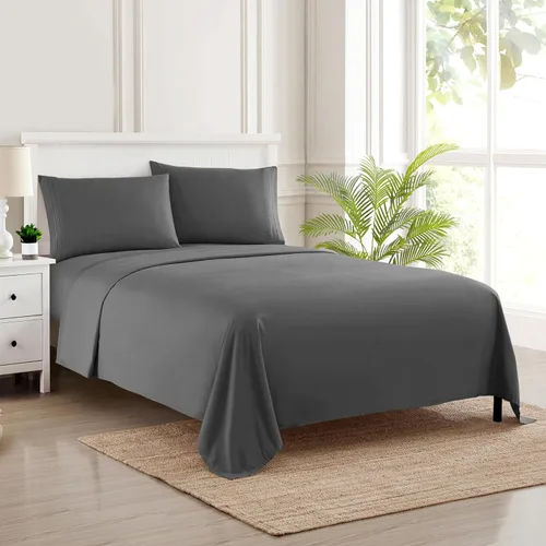 Miniatura 89 de Juego de sábanas de 1800 hilos – Sábanas de microfibra cepillada suave de calidad egipcia – Juego de ropa de cama de lujo con sábana encimera