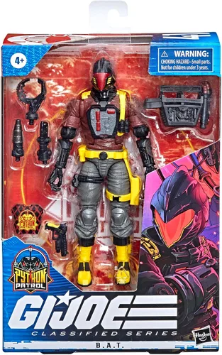 Miniatura 2 de G.I. Joe Figura de la serie clasificada, figura especial de B.A.T. de 6 pulgadas con accesorios - F4754 - Hasbro, rojo, gris y negro