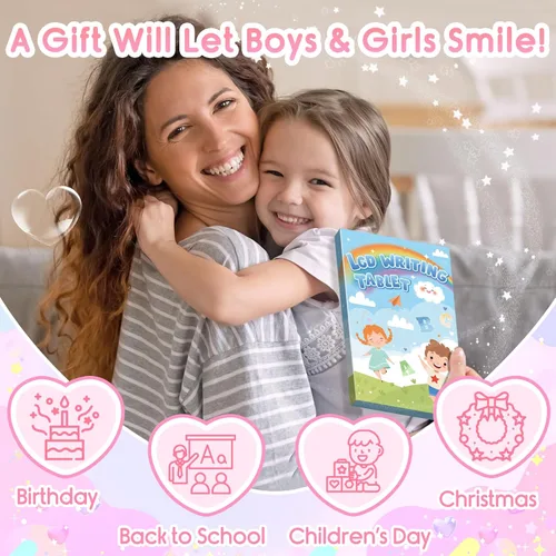 Miniatura 2 de FLUESTON Juguetes Tableta de Escritura LCD para Niños Pequeños, Juguetes para Niños y Niñas de 3, 4, 5, 6, 7, 8 años, 8.8 pulgadas, 1 unidad en 1