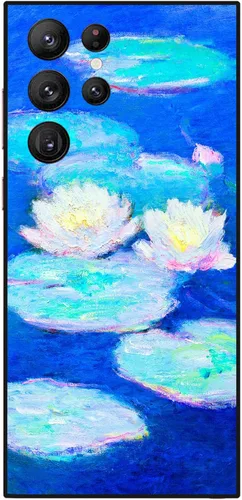 Miniatura 52 de Berkin Arts Funda compatible con Samsung Galaxy S22 Ultra, funda de silicona Art Nouveau Floral Flower (Clematis by Alphonse Mucha)