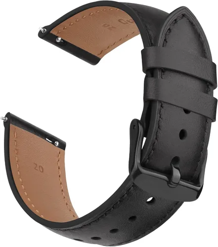 Miniatura 2 de Meliya Correa de cuero para Samsung Galaxy Watch 3 bandas de 1.614 in para mujeres y hombres, correa de repuesto ajustable de cuero suave de 0.787