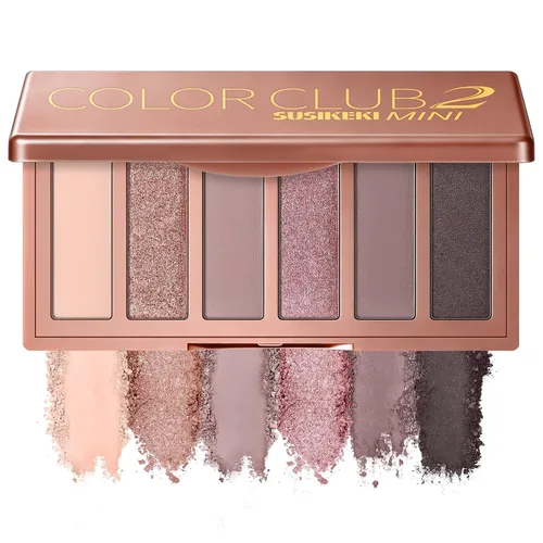 Miniatura 11 de SUSIKEKI 6 Colores Mini Paleta de Sombras de Ojos Maquillaje Neutro Nude Ahumado Sombra de Ojos Taupe y Marrón Mate Paleta de Maquillaje con Espejo