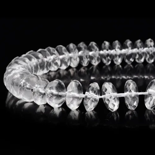 Miniatura 16 de RUBYCA Natural AAA Grado Blanco Claro Cuarzo Cristal Crackle Redondo Perlas Joyería Fabricación 1 Strand 0.157 in