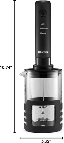 Miniatura 11 de Keurig SimpleCafe Espumador, Espumador de Leche Recargable de Mano para Lattes, Capuchinos y Café Helado, Cable USB Incluido, Taza de Espumado Apta