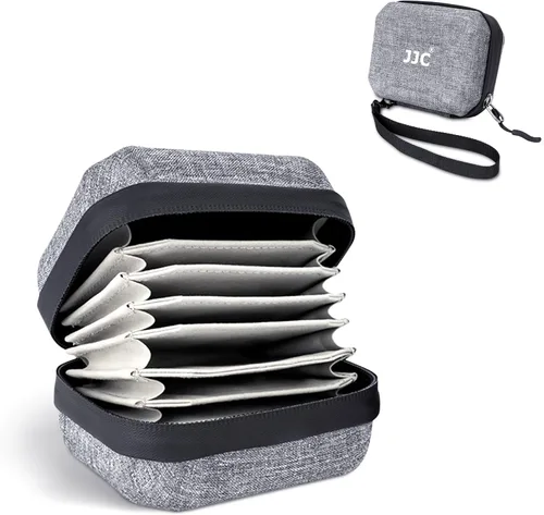 Miniatura 10 de JJC Bolsa de filtro de lente dura, estuche de filtro de 4 bolsillos para filtro circular de hasta 3.740 in con trabilla para cinturón, a prueba