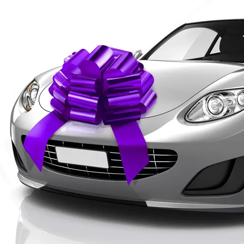 Miniatura 16 de Zoe Deco Lazo grande para automóvil (rojo, 18 pulgadas), lazos de regalo, lazo gigante para automóvil, lazo de cumpleaños, enorme lazo