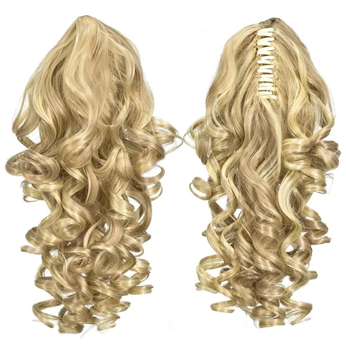 Miniatura 7 de SWACC 12-Pulgadas Extensiones de Cola de Caballo Cortas con Rizos de Tornillo y Pinza de Gancho Extensiones de Cabello Sintético con Cordón