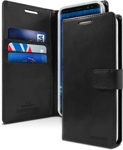 Miniatura 43 de GOOSPERY Blue Moon Wallet para Samsung Galaxy Note 10 Case (2019) Funda de cuero con tapa (Negro)