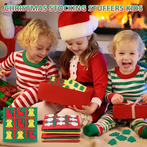 Miniatura 2 de Regalos de fiesta de Navidad, juegos de mesa de Tic Tac Toe para niños de 4 a 8 a 12, rellenos de calcetines de Navidad para niños, juguetes a