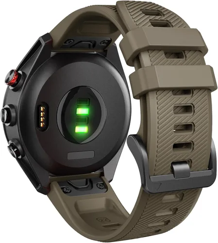 Miniatura 15 de ANCOOL Correa de reloj Garmin S62/Forerunner 945/955/965/970, banda de silicona de 0.866 pulgadas para Fenix 8 de 1.772 pulgadas, Fenix 7/6/5, Negro