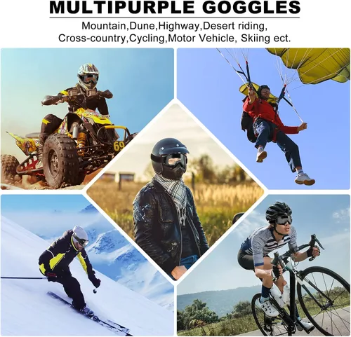 Miniatura 6 de Gafas de motocross - Gafas para motocicleta de tierra para hombres, mujeres y jóvenes - MX para todoterreno, conducción en pistas y carreras