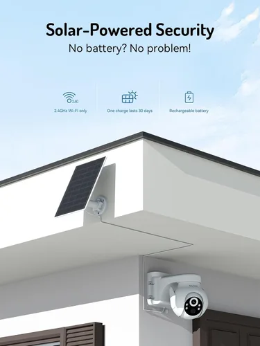 Miniatura 2 de blurams Cámara solar inalámbrica para exteriores, cámaras de seguridad PTZ de 360° inalámbricas para exteriores con seguimiento automático humano