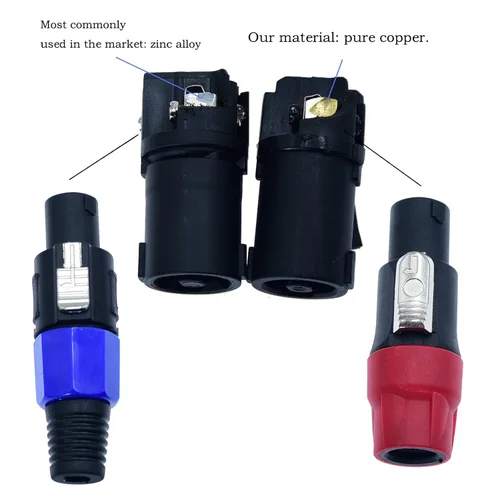 Miniatura 2 de Speak on Paquete de 2 cables de altavoz profesional Speakon a Speakon macho calibre de bloqueo de cable de cable de audio profesional de 12 AWG