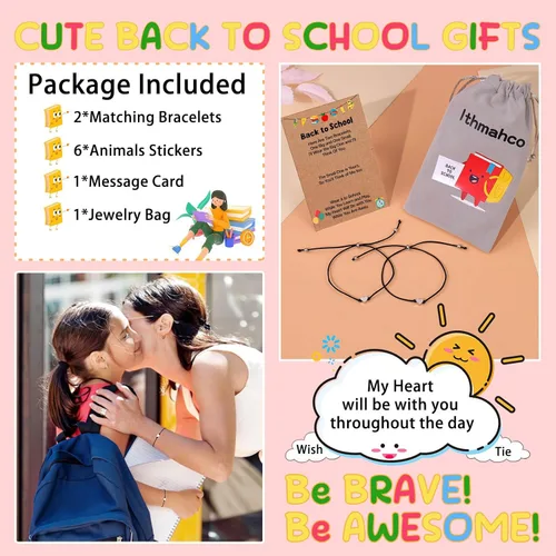 Miniatura 2 de Ithmahco Back To School Bracelet Mommy And Me, First Day Of School Bracelet, Mommy And Me Bracelets, Back To School Bracelet Mommy And Me, Back To