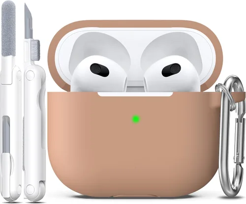 Miniatura 35 de Funda para AirPods con llavero, protección completa, de silicona, accesorios para AirPods, funda para hombres, mujeres y adolescentes, con estuche