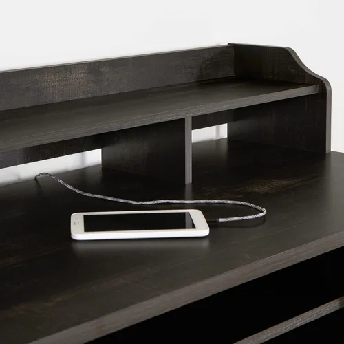 Miniatura 7 de South Shore Versa - Escritorio para computadora con gabinete, arce gris