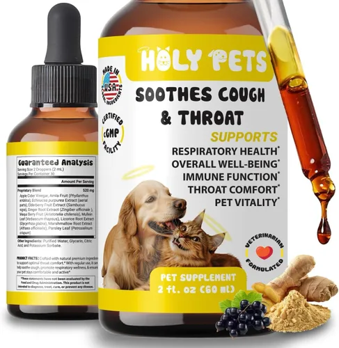 Medicamento para la tos para perros y gatos, apoyo para infecciones respiratorias, alivio de estornudos y tratamiento para la tos de las perreras,