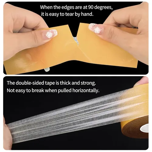 Miniatura 5 de KAIYUER Paquete de 3 cintas de doble cara resistentes, cinta transparente de alta adherencia para hacer manualidades, pegar fotos, alfombra fija