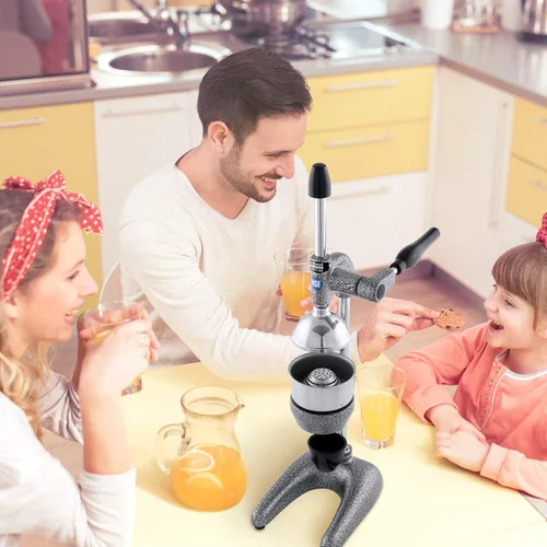Miniatura 7 de Tribest Pro MJP-100 Profesional Exprimidor de Prensa en Frío Manual para Naranja, Limón y Otras Frutas Cítricas, Gris