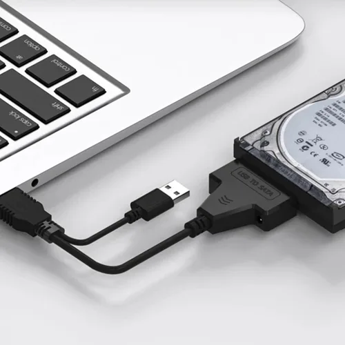 Miniatura 3 de KUJOBUY Adaptador de cable SATA a USB 2.0 para disco duro HDD de 2.5 "Conector de disco duro SSD de 22 pines 7+15 Cable SATA 1 2 3 Convertidor